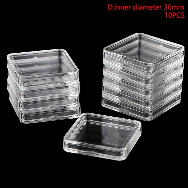 10PCS Square Clear Plastic Protector Containers Case For Token Board Game Holder Boxes Cards CollectionHot