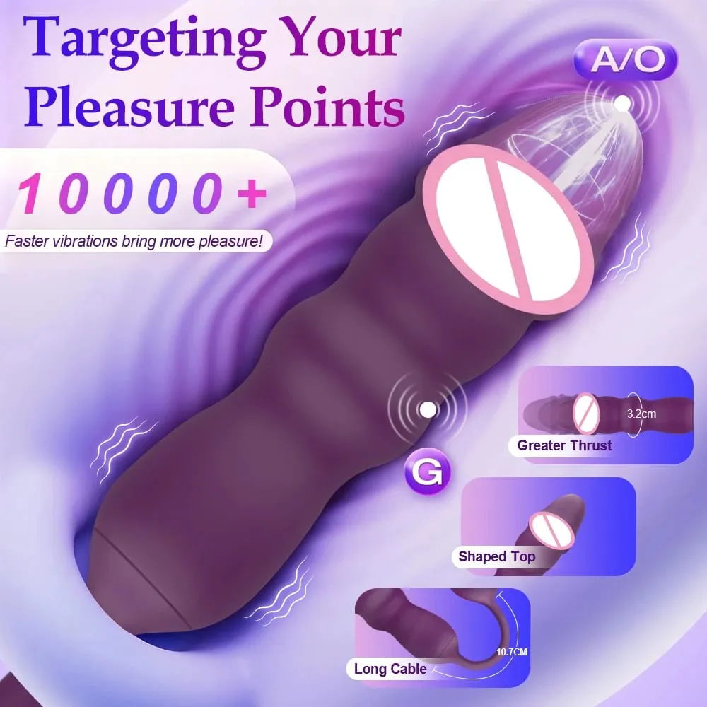 2 in 1 Thrusting Dildo Vibrator Anal Vaginal Clitoris G-Spot Stimulator Remote Control Fast Orgam Masturbator Sex Toys for Women