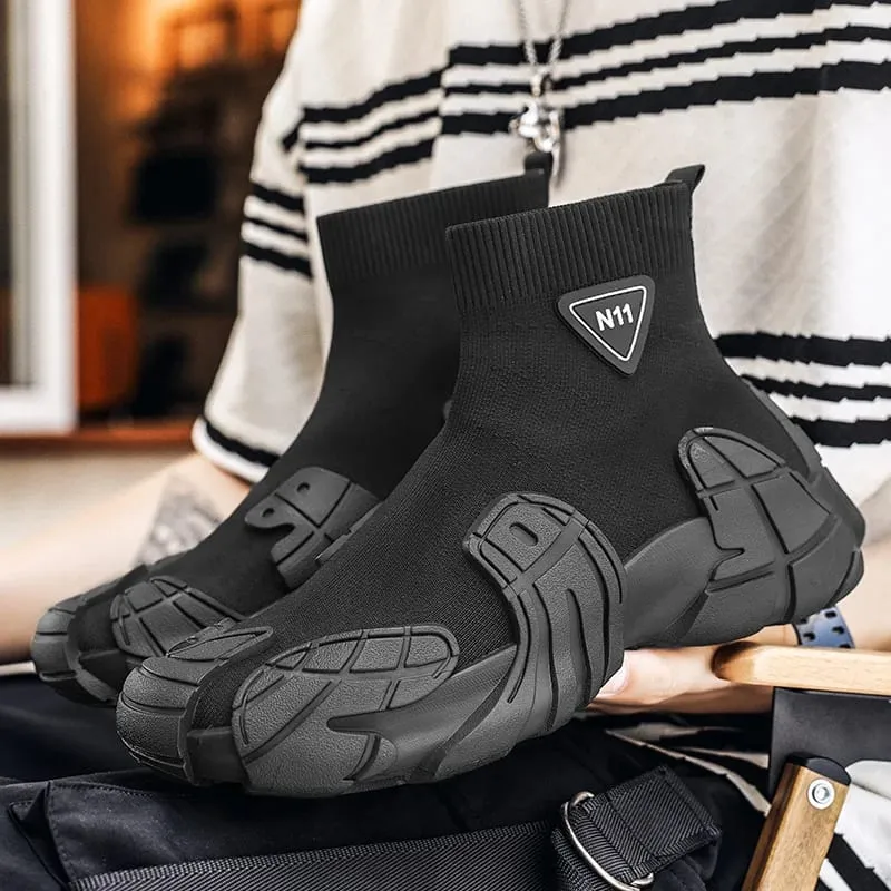 Outdoor Men Casual Boots Winter Designer Soft Sneakers Breathable Mens Socks Shoes Slip on Flat Lightweight Walking Sport Shoes — image 2