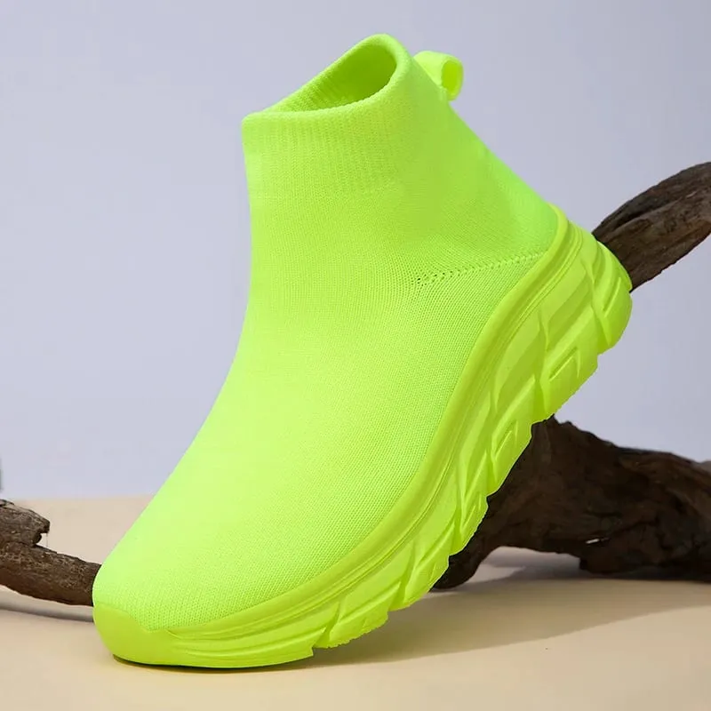 Summer Men Running Walking Sock Shoes Boots Casual Sneakers Plush Warm Shoes Sport Shoes Lightweight Men Sneakers Casual Shoes — image 2