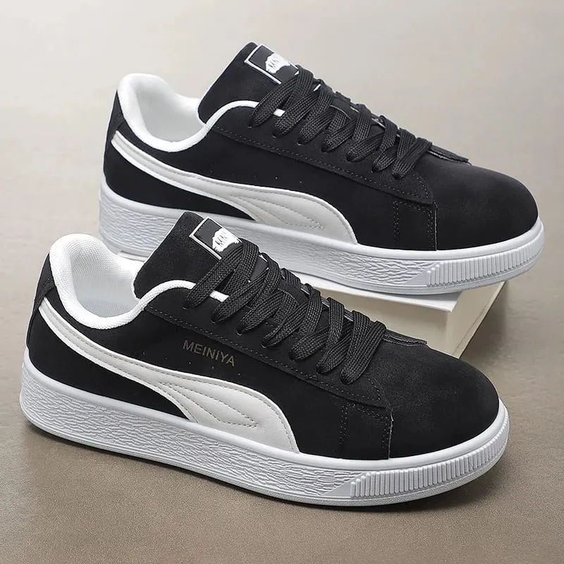 Skate Sneakers、LowTop Casual Board ShoesRetroFlat WalkingTrainers、Lace Up Platform Daily Footwear、Breathable Streetwear Sneakers