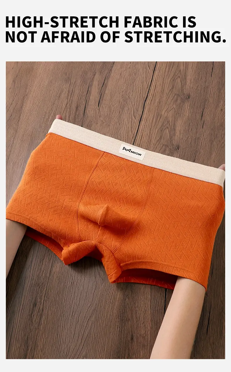 MiiOW 3Pcs Cotton Men Underwear 10A Antibacterial Crotch Men's Panties Breathable Mesh Man Underpants Softness Mens Boxer Briefs — image 10