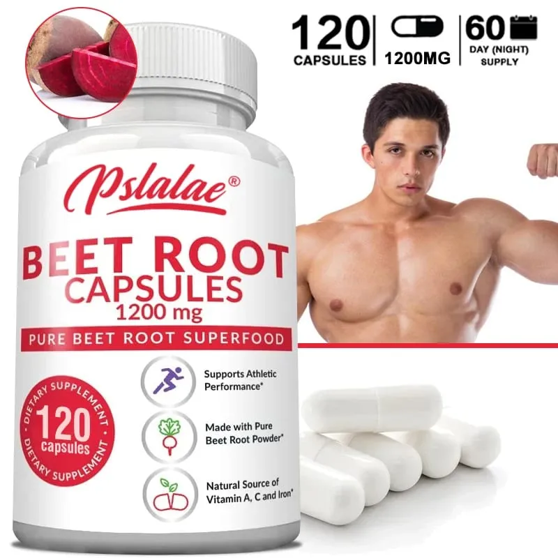 Beetroot Capsules - Helps Relieve Fatigue Promotes Heart and Cardiovascular Health Improves Human Immunity Non-GMO — image 1