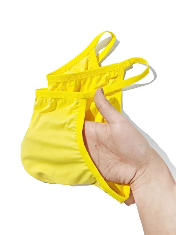 1 ADET Erkek Seksi Düşük Bel Büyük Torbalı Külot Tek Renkli İnce Kemer Yaz İçin Rahat İnce Tasarım Saf Renkli İç Çamaşırı