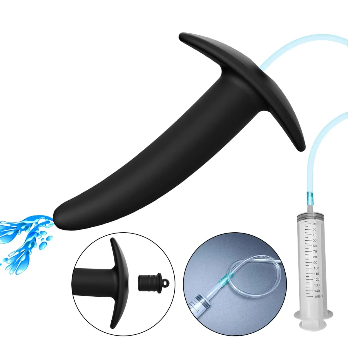 Hollow Speculum Peeking Anal Beads Butt Plug with Stopper Expander Tunnel Enema Anus Dilation Adult Sex Toys for Women Men Gay — image 6