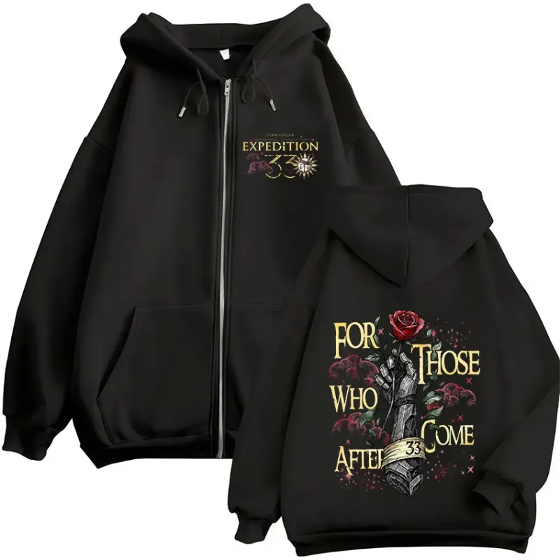 Game Clair Obscur Expedition 33 for Those Who Come After Zipper Hoodies Men's Clothing Fashion Zip Up Sweatshirts Jacket Coats — image 1
