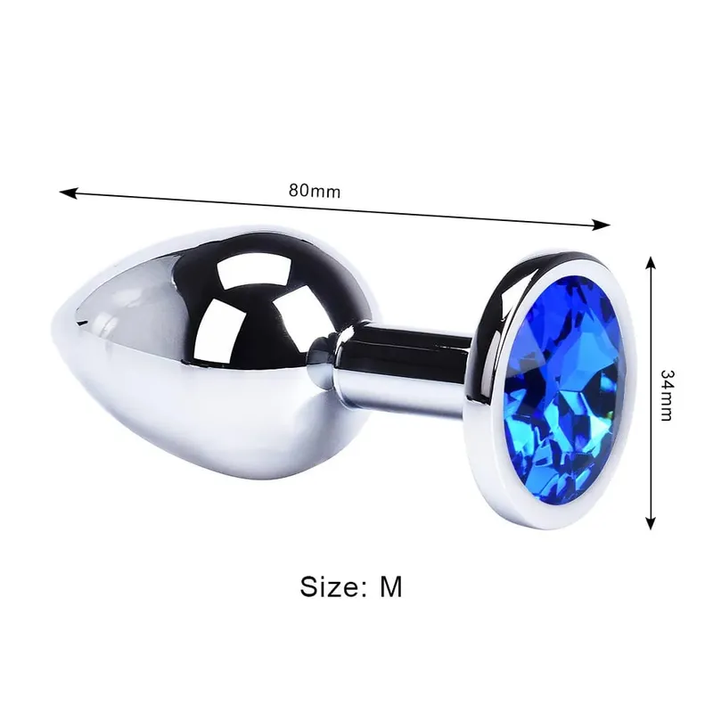Stainless Steel Anal Plug Butt Plug With Jewelry Colorful Crystal Anus Plug Adults Sex Toys for Men Women Gay Adult Game Sex Toy — image 20