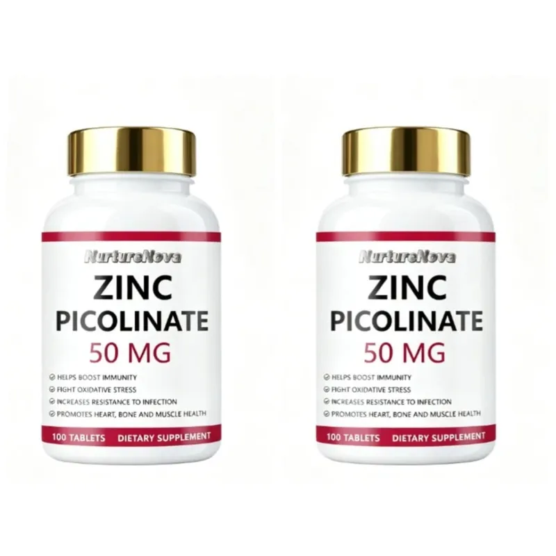 Zinc Picolinate Tablets for Antioxidant Support Bone and Muscle Wellness Daily Mineral Supplement for Adults 100 Tablets