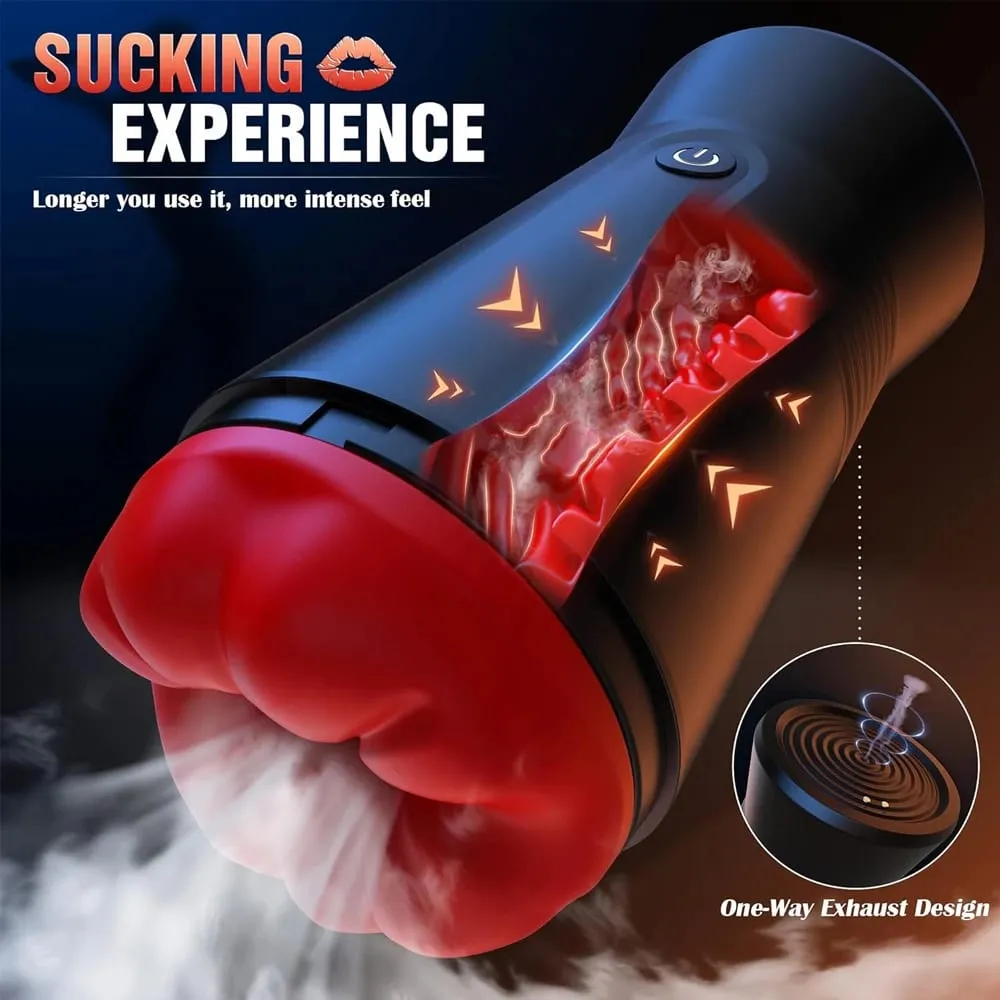 Male Masturbator 5IN1 Male Sex Toy with 9 Vibrating & 3D Mouth Stroker Cup Pocket Pussy Adult Sex Toys & Games Blowjob Toy — image 3