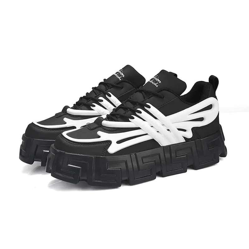 Mens Fashion Luxury Casual Sneakers Comfortable Thick-soled Shoes Designer Height Increasing Fashion Breathable Sports Shoes — image 10