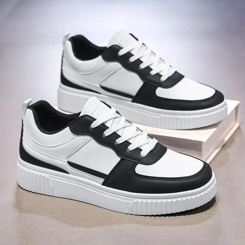 White Men's Casual Skateboard Sneakers Fashionable Outdoor Walking Tennis Shoes for Men And Women Sports Running Footwear