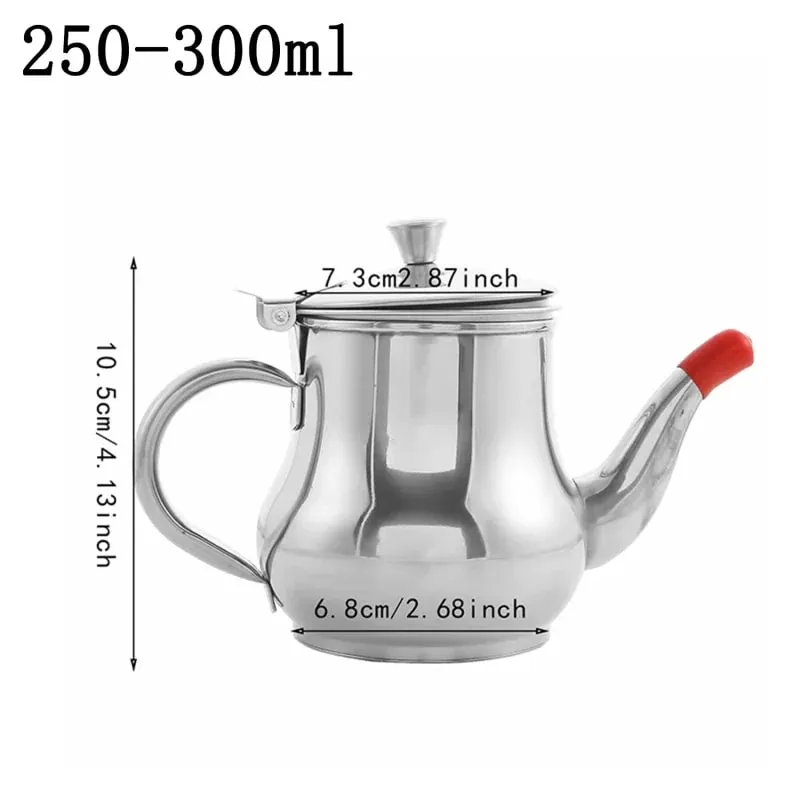 Strainer Oiler Stainless Steel Household Leak-Proof Pot Pour Oil Bottle Practical Oil Cans Seasoning Jars Kitchen Supplies — image 10