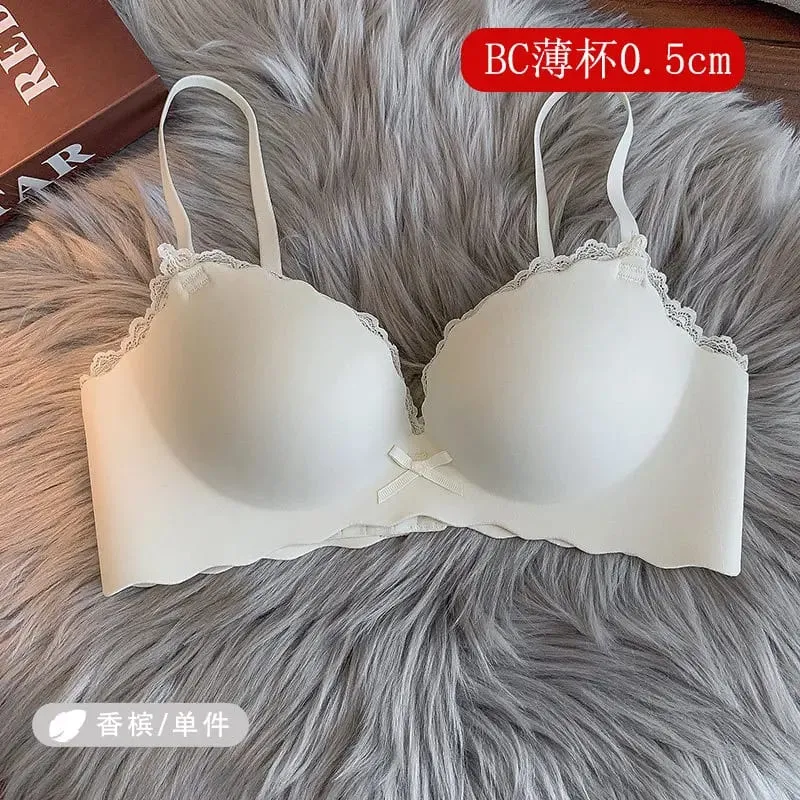 セクシーWomen Wireless Seamless Bra Set One‑Piece Push‑Up Brassiere Small Bust Side Support Anti‑Sag Soft Ladies Intimates Lingerie — image 8