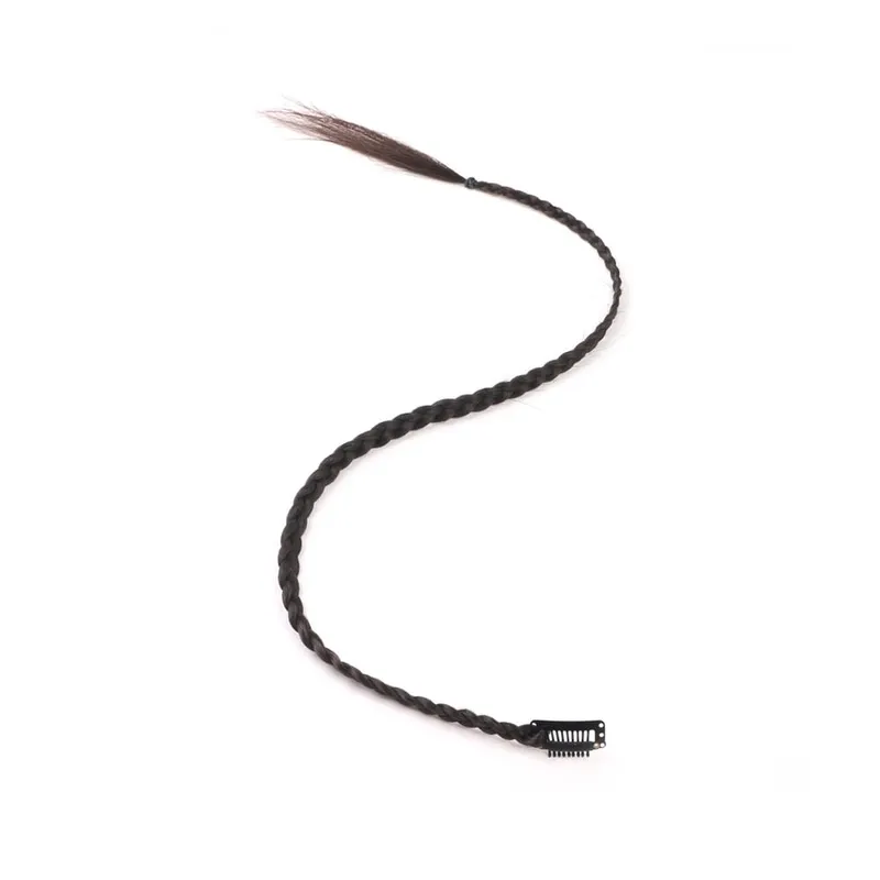 Synthetic 5 Pcs/Lot Clip-in Extension Para sa Babae Ponytail Rainbow Braid Hair Extension 22'' Ombre Hairpiece Box Braid na May Clip — image 19