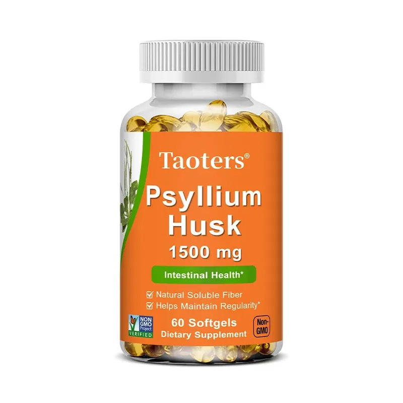 Psyllium Husk Supplement-Natural Soluble Fiber Promotes Digestion Supports Immunity and Promotes Intestinal Health 120 Capsules