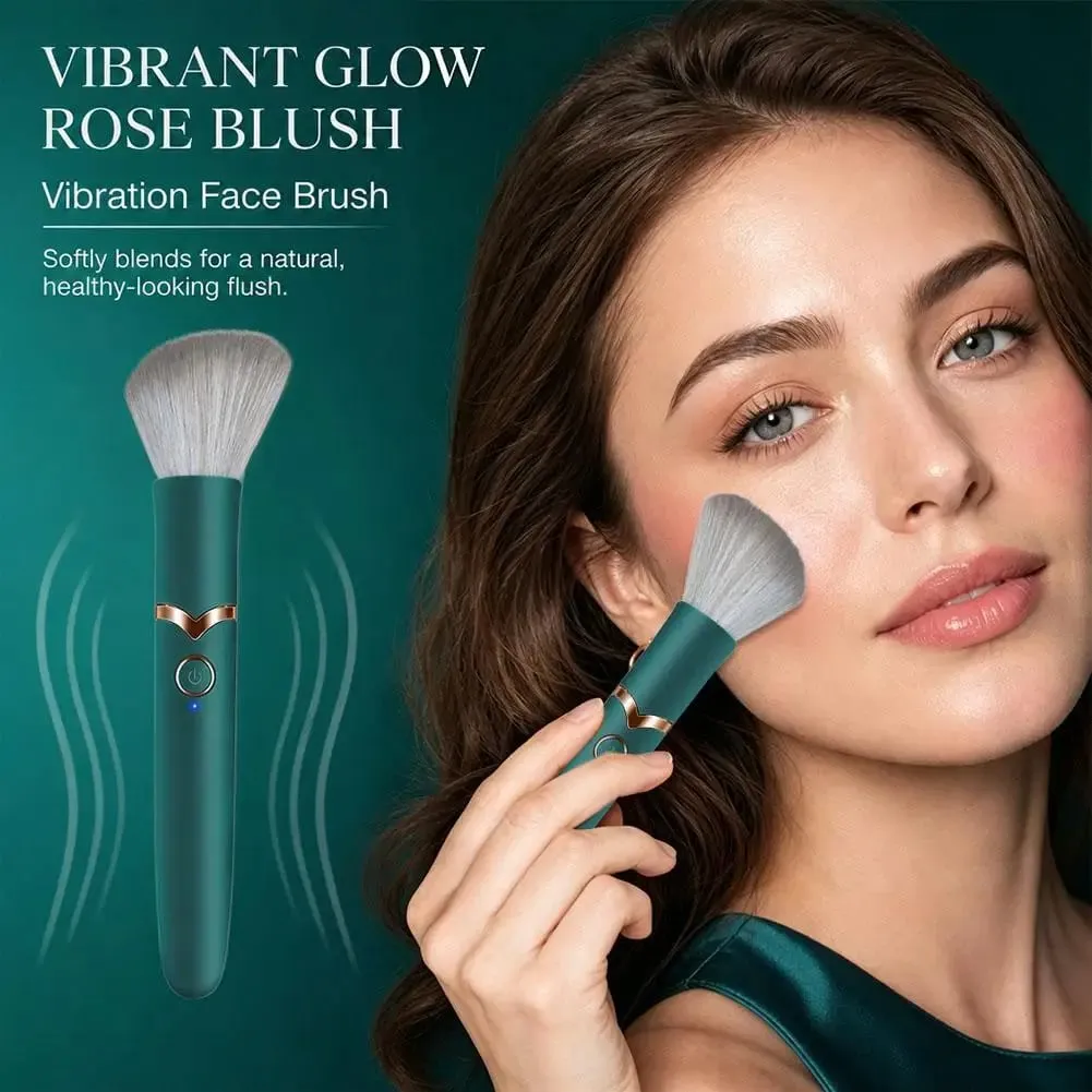 1 STK 2 i 1 elektrisk foundation børste Vibration Makeup Børste Multifunktion Blød Fluffy Bærbar Genopladelig Detail Makeup Værktøj