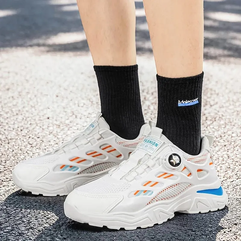 Men's Summer Breathable Sneakers Versatile Dad Shoes Casual Footwear New Student 2026 Rotate the Button