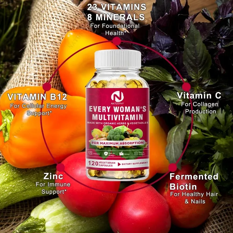Multivitamin For Women Capsules Support Hormone Balance Skin Heart Brain Bone Immune Health