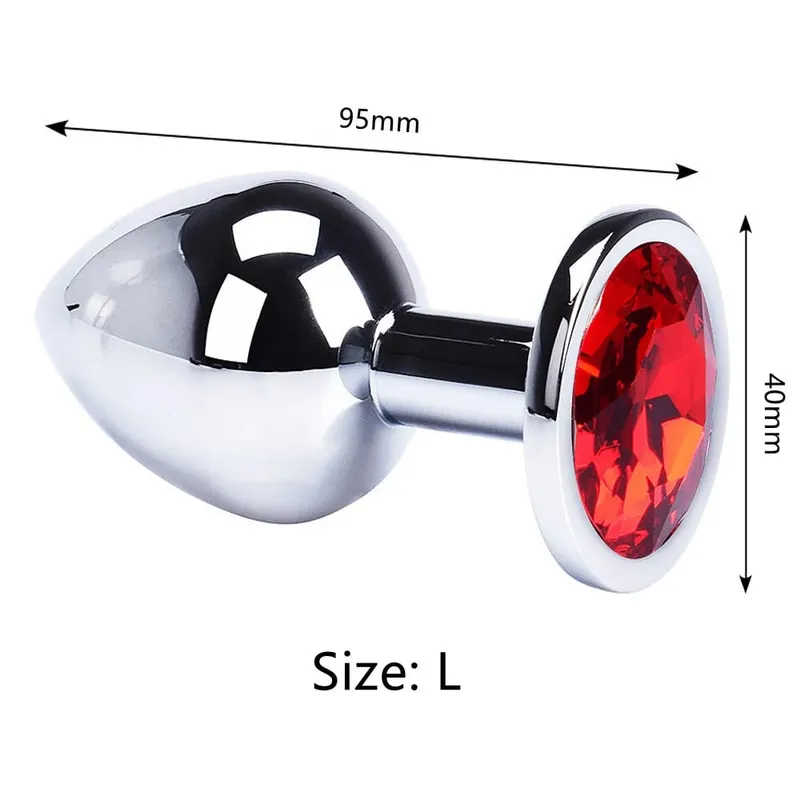 Stainless Steel Anal Plug Butt Plug With Jewelry Colorful Crystal Anus Plug Adults Sex Toys for Men Women Gay Adult Game Sex Toy — image 31