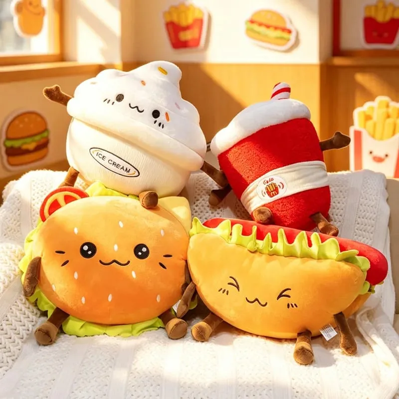 Corn Fries Chicken Leg Throw Pillow Simulation Food Plush Sofa Cushion Adorably Room Decor Toy Accompany Sleep Toy Creative Gift — image 3