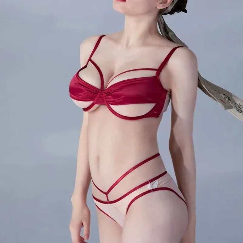 Set di biancheria intima dimagrante da donna nuova tazza sottile reggiseno push up con ferretto morbido effetto minimizzante raccoglie rigonfiamento laterale anti-cedimento morbido