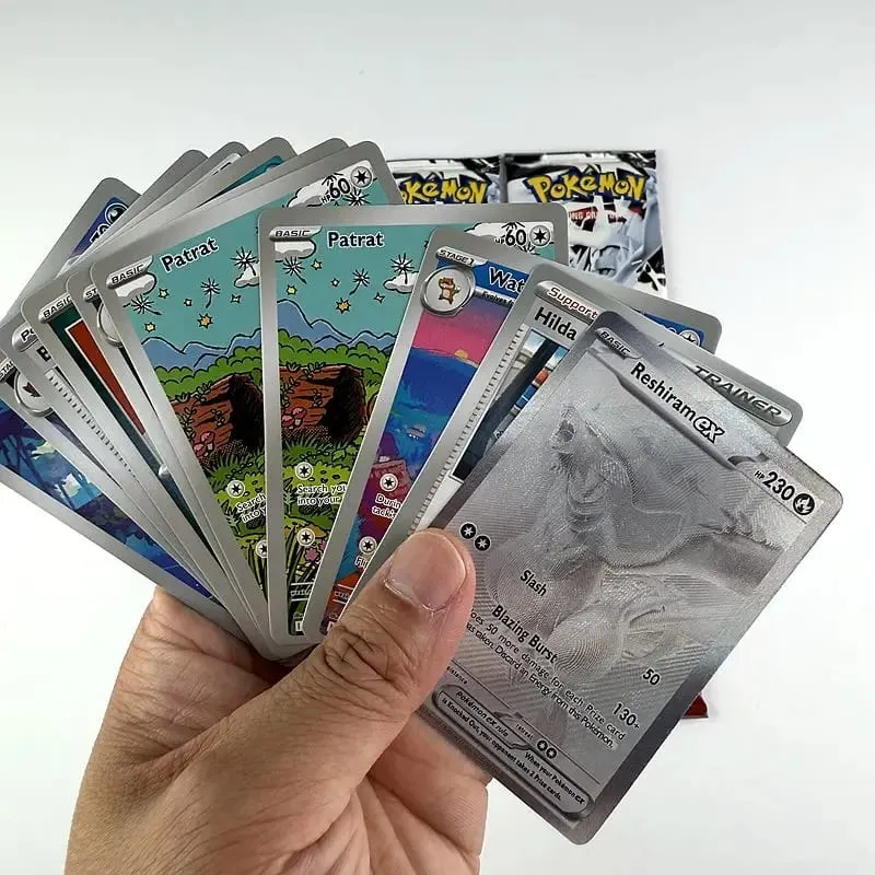 10/20pcs English Pokemon Card Black Bolt White Flare Booster Battle Pokemon Trade Card Transaction Gifts