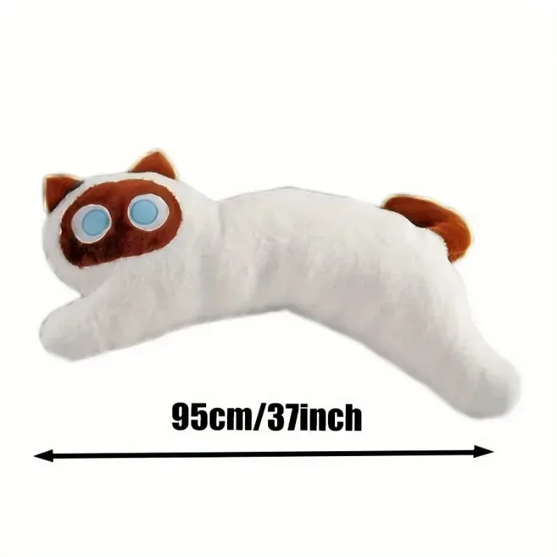 Black Cat Plush Pillow Logic Cat Doll Long Bedhead Pillow Dormitory Sleeping Leg Clamp Pillow Sofa Cushion Home Using Supplies