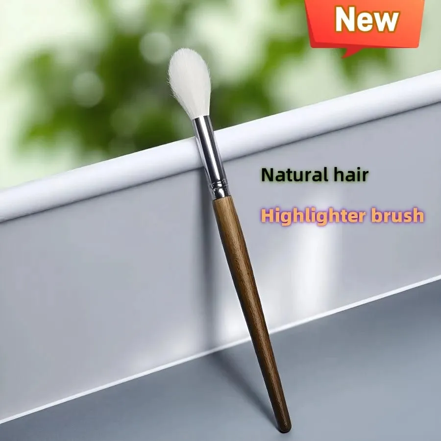 Tapered Highlighter Brush High Quality Natural Hair Face Setting Powder Blending Blusher Makeup Brushes — image 1