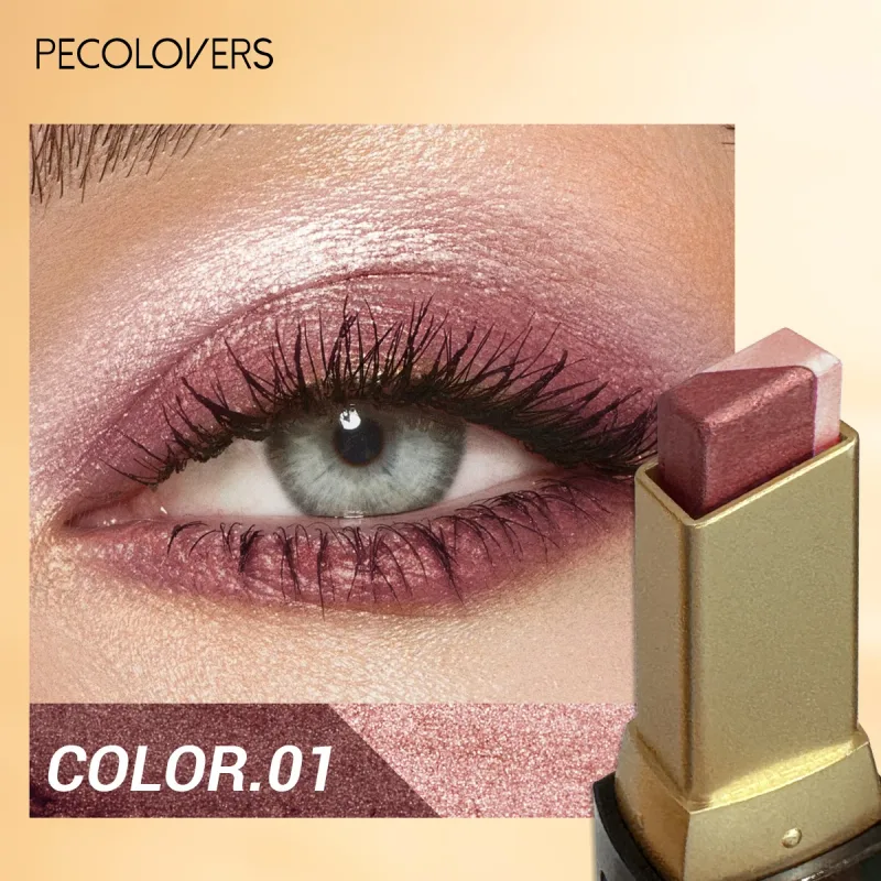 1Pc Dual-Color Eyeshadow Stick Blendable Eye Color For Daily Makeup Brown And Pink Cosmetic Eye Makeup Product — image 9