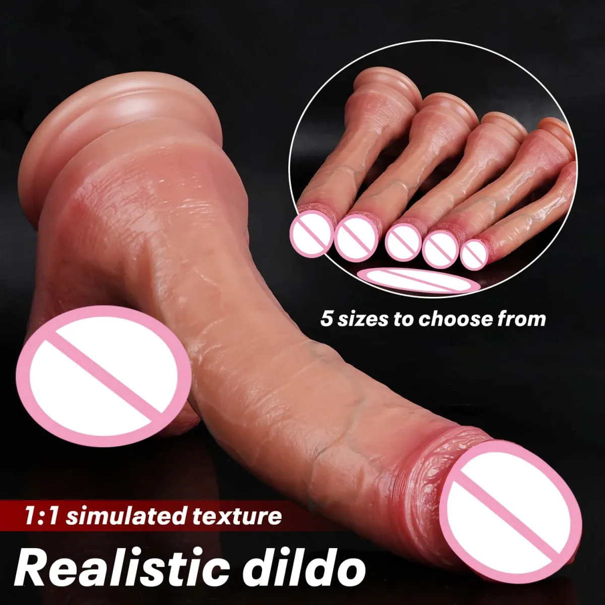 Oversized Soft Realistic Thick Dildo Gay Sex Toy for Women Suction Cup Big Dick Anal Plug Vaginal Masturbators Silicone Penis — image 3