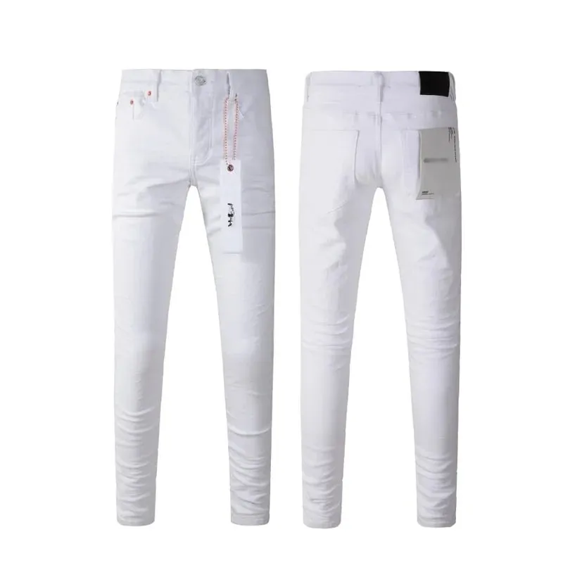 Spring New Men's White Skinny Jeans High Quality Slim Fit Trousers Streetwear Hip Hop Style Casual Fashion Stretch Denim Pants — image 2