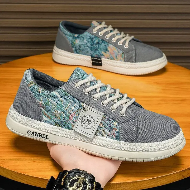 Men Canvas Shoes Casual Flat Comfort Breathable Lightweight Daily Wear Free Shipping Male Sneakers Men's Sneakers And Casual Sho — image 3