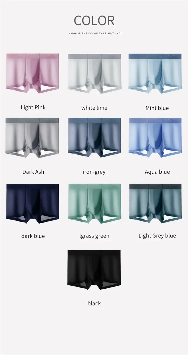 Miiow 3 pçs 120d roupa interior masculina de seda gelo fino sexy boxer shorts 3a grafeno antibacteriano calcinha masculina sem costura cuecas masculinas — image 17