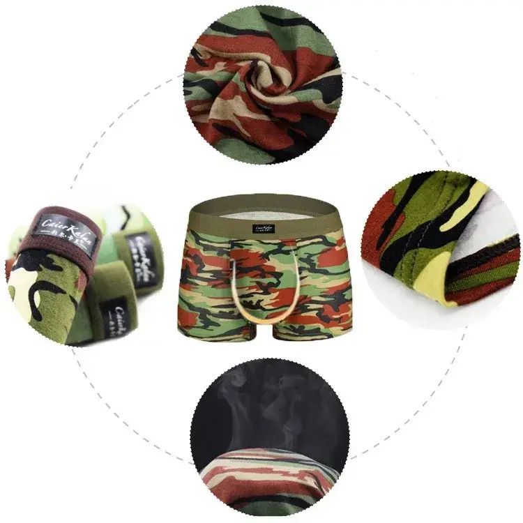 4Pcs Camouflage Boxer Men Underwear High-quality Bamboo Fiber High Elasticity Sexy Men Boxer Shorts Underwear Hombre Underpants — image 1
