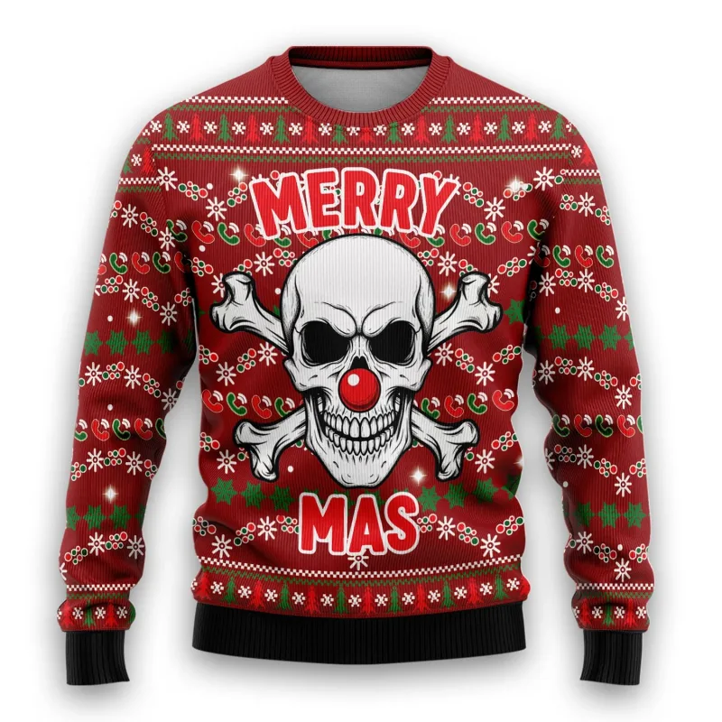 Pirate Santa Claus Graphic Ugly Christmas Sweater 2026 New Skull Graphic Sweatshirts Funny Design Pullovers Man Jumper Sweaters