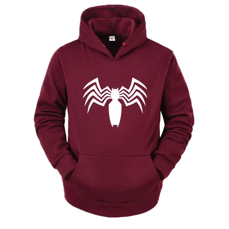 2026 Autumn and Winter New Men's Hoodie Street Fashion Spider Print Sportswear Women's Fleece Casual Fun Hoodie Men's Wear — image 4