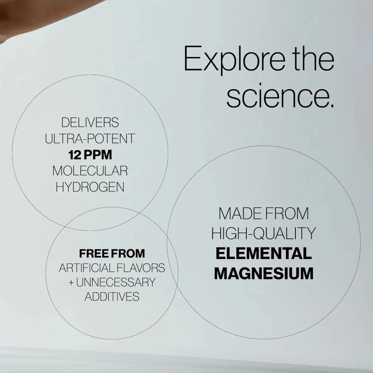 H2 Molecular Hydrogen Water Tablets with Magnesium - Energy Boost - Gluten Free - Antioxidant & Cellular Health Support