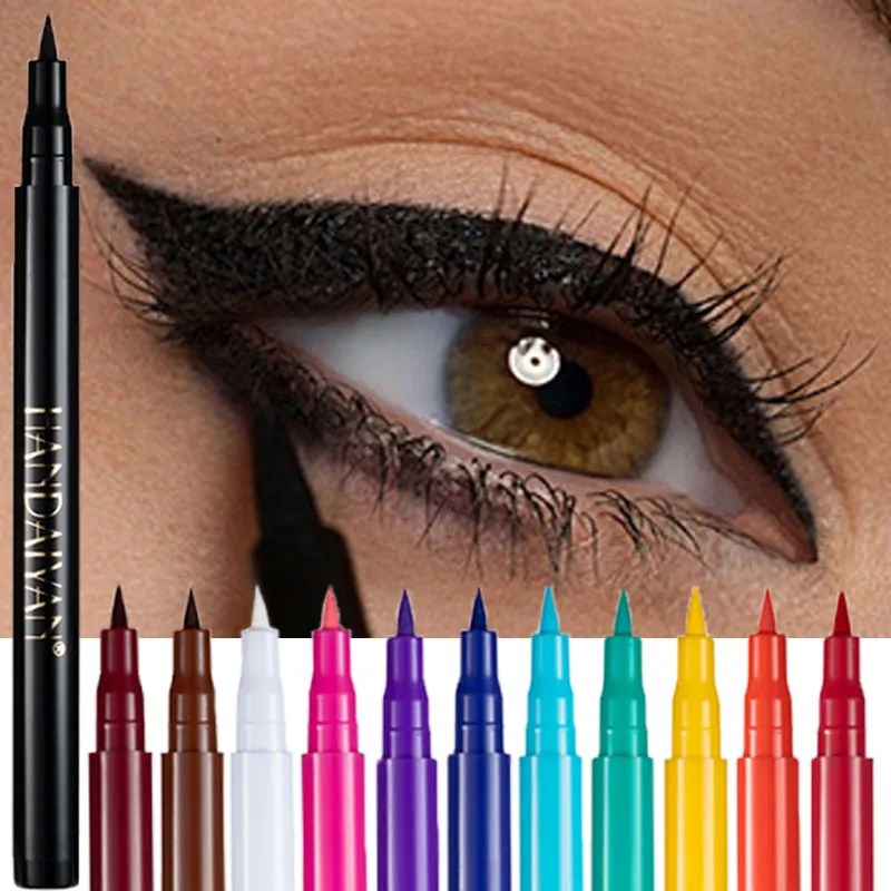 Quick-dry Matte White Eyeliner Pencil Makeup Long Lasting Smooth Liquid Eye Liner Waterproof Anti-Smudge Eyeliner Pen Cosmetics