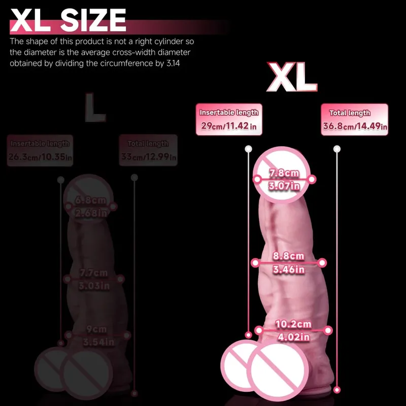 Oieffur Horse Dildo para sa mga Babae Platinum Silicone Napakalaking Dildo na may Suction Cup Massage Anal Vaginal Big Penis Sex Toys para sa Pang-adulto