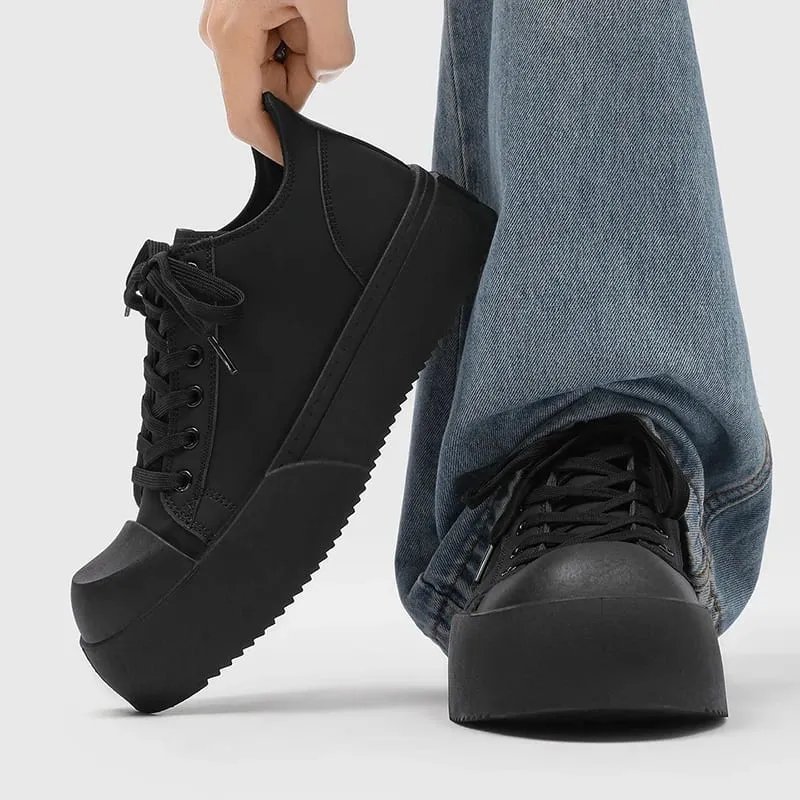 2025 Men Height Increasing High Top Platform Sneakers 8 Cm Elevator Wear-Resistant Korean Street Shoes Zapatillas Deporte