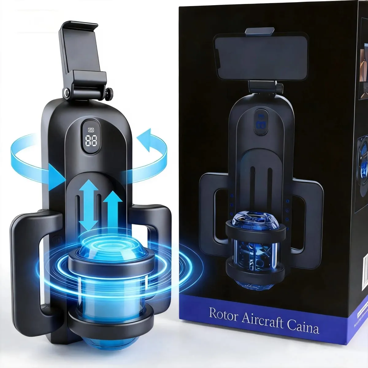 2026 New Automatic 12cm Thrusting Rotating Handle Phone Stand Male Mastusbafor Cup Pocket Puzzy Blowjob Machine Sex Toys For Men — image 5