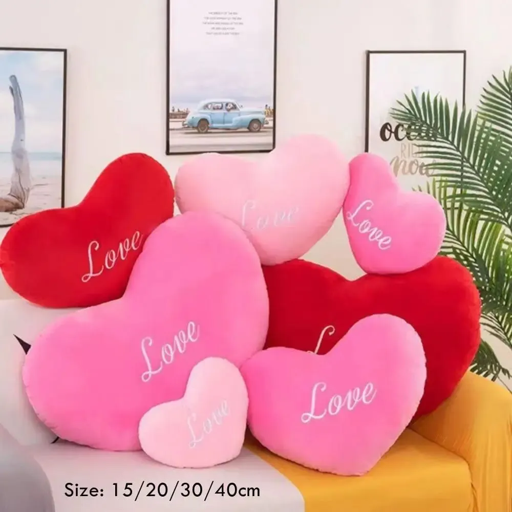 New Heart Shape Heart Pillow Red Color Pink Color Soft Pillow Valentines gift Pillow Home Decorative — image 7
