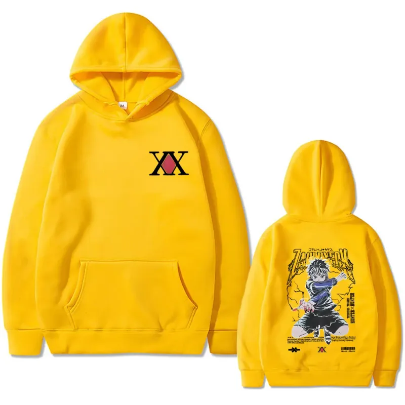Anime Hunter X Hunter hoodie Killua Zoldyck Graphic hooded tracksuit Men Women Clothing Casual Oversized fleece cotton hoodies