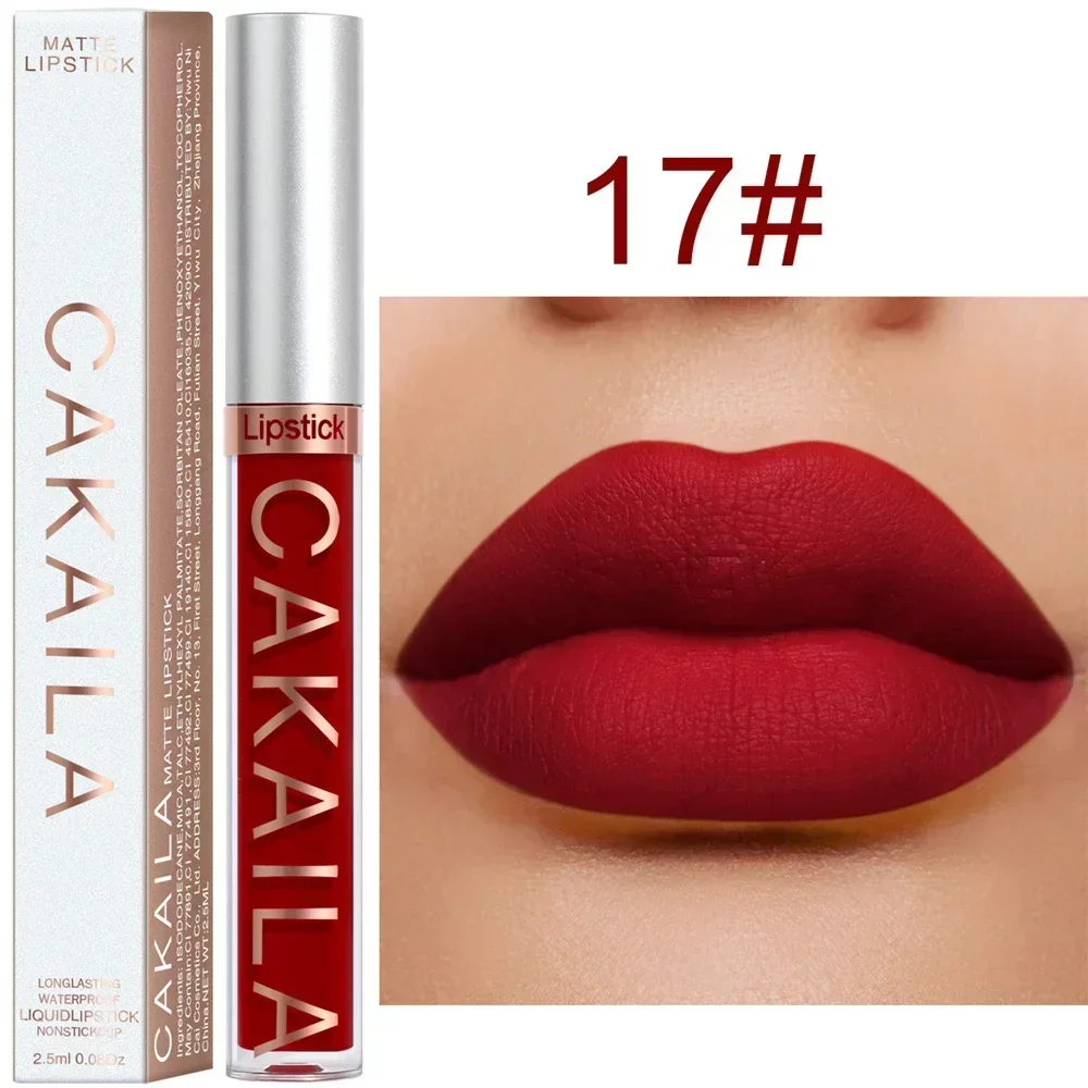 Batom líquido fosco de veludo, longa duração, sedoso e suave, não é fácil de desbotar, brilho labial, maquiagem sexy para mulheres, matiz labial