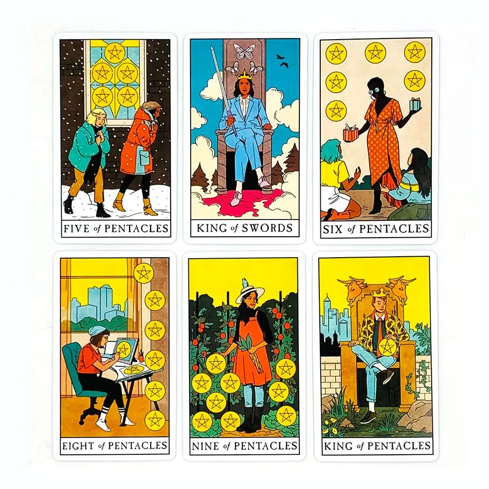 Modern Witch Tarot Cards A 78 Deck Oracle English Divination Borad Playing Games，Perfect For Beginners Women Girls Personal Use