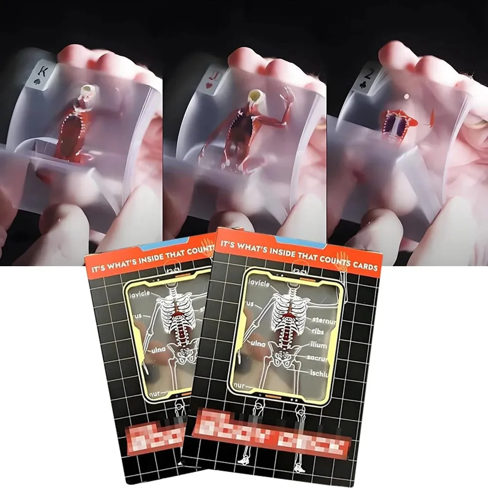 Body Deck 52 Sheets Playing Cards Interesting Human Anatomy Playing Cards Physical Examination Medical Card Teacher Students