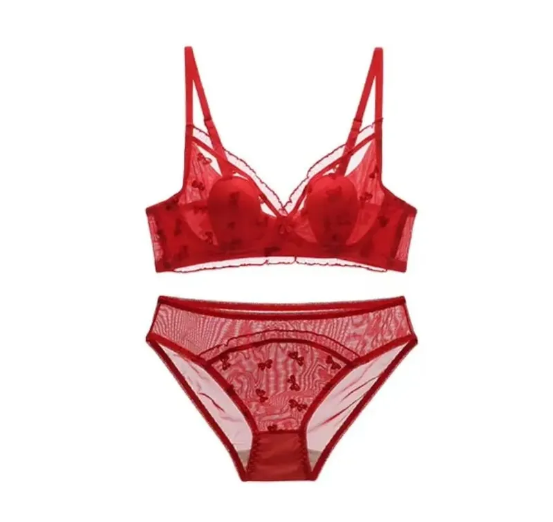 New Arrival Sweet French Lace Embroidery Bra Sexy Wireless Thin Cup Rabbit Ear Minimizer For Big Breasts Everyday Lingerie S-XL