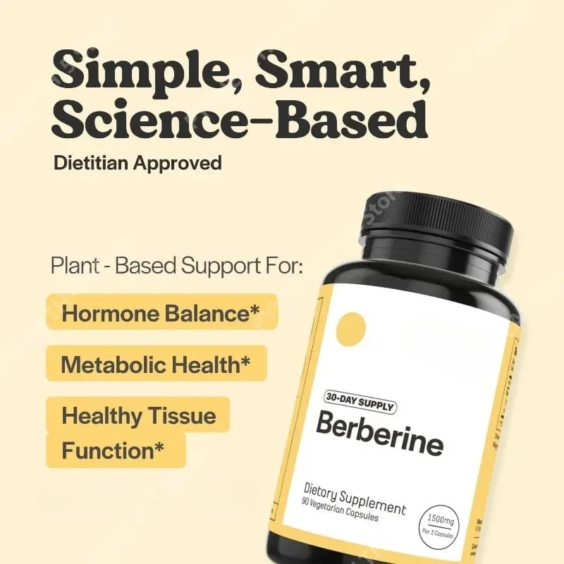 Berberine Supplement 1500mg | Berberine 500mg Per Capsule Supports Metabolic Profiles Hormonal Balance Berberine Supplements — image 2