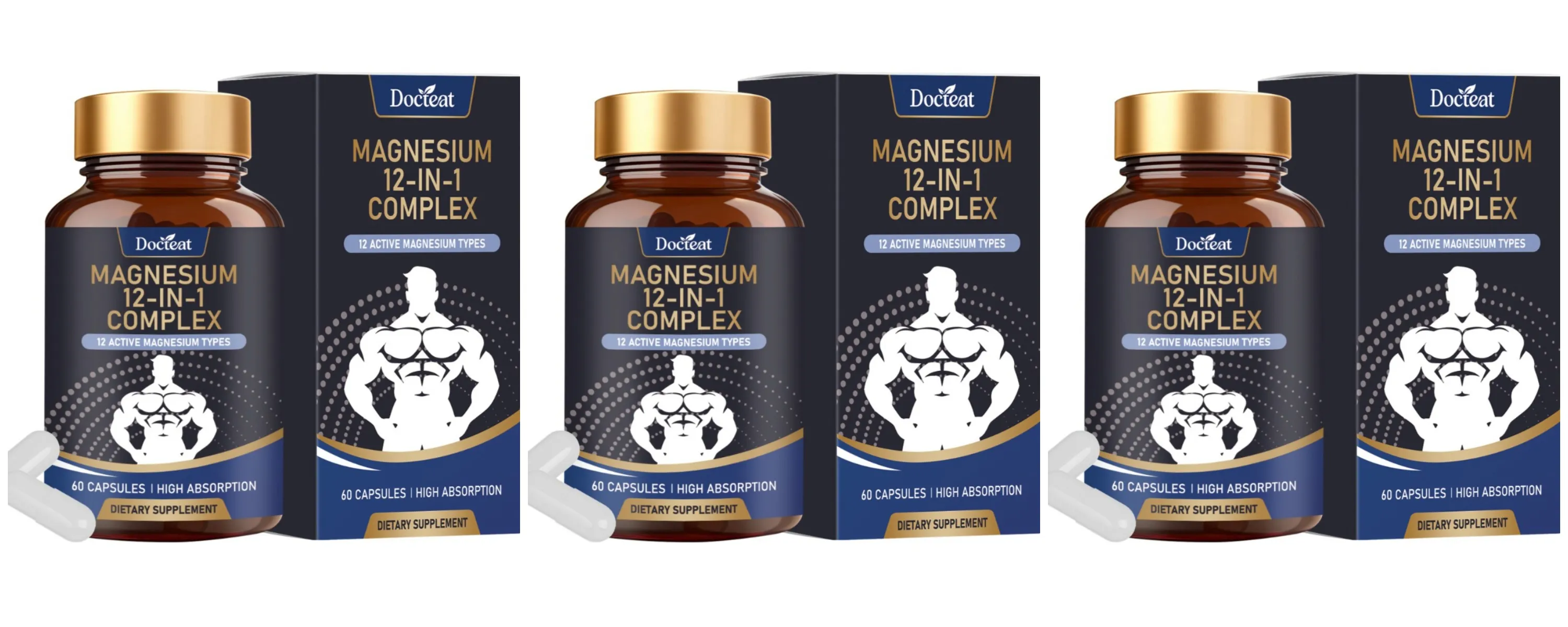Magnesium Supplement Capsules 12 Magnesium Forms Mineral Complex Daily Mineral Nutrition Supplement for Daily Wellness Support — image 9
