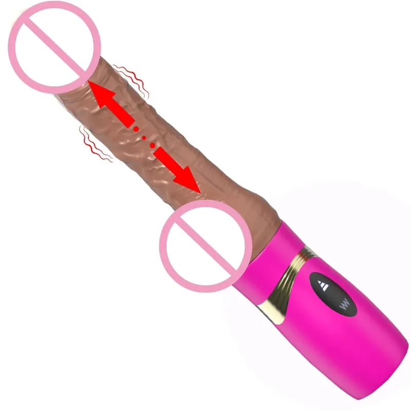 Realistic Thrusting Dildo Vibrator for Women with Heating And Telescopic Function Anal Vagina Stimulator Couples Sex Toy